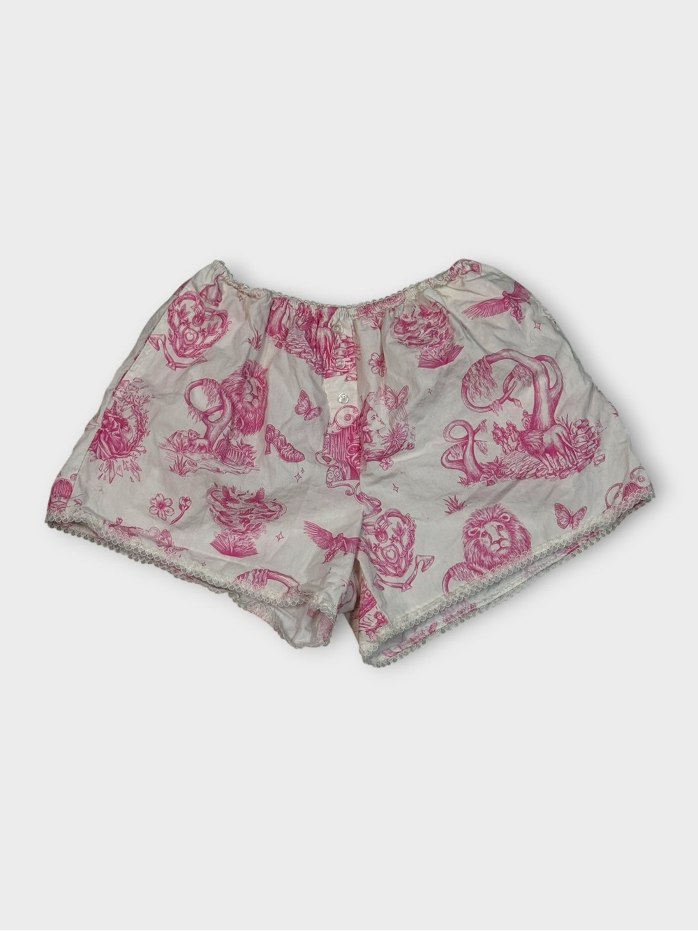 WICKED x KATIE KIM PINK TOILE PAJAMA SHORTS
